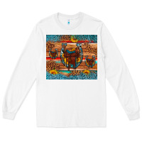 White saddle horseshoe leopard sunflower Long Sleeve Tee - Artiststas