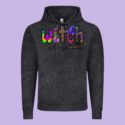 Witch Please Vintage Hoodie Designed By Cowhidedigitalart