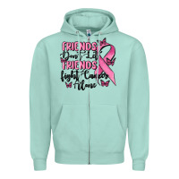 Seafoam friends dont let friends fight cancer alone Zipper Hoodie - MaliasSmallBusiness