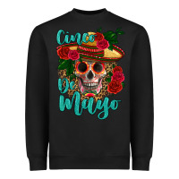 Black cinco de mayo skull Heavyweight Sweatshirt - HRA Design Shop