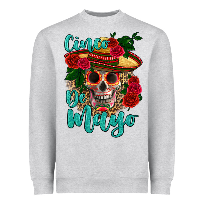 Cinco De Mayo Skull Heavyweight Sweatshirt by HRA Design Shop | Teevron