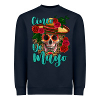 Navy cinco de mayo skull Heavyweight Sweatshirt - HRA Design Shop