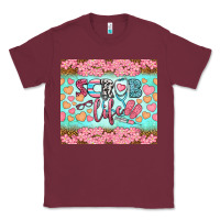 Burgundy scrub life tumbler Classic Tee - BundleAndBundleShop