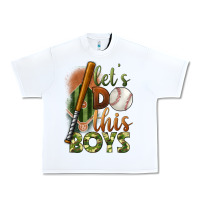 White let's do this boys field baseball Urban Heavy Tee - BundleAndBundleShop
