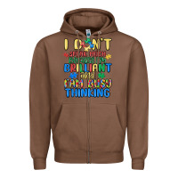 Chestnut dont speak much because im brilliant Zipper Hoodie - MaliasSmallBusiness
