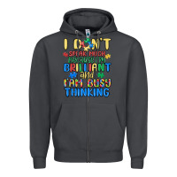 Smoke dont speak much because im brilliant Zipper Hoodie - MaliasSmallBusiness