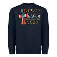Navy blessed İs the nation whose god is the lord Heavyweight Sweatshirt - CowhideDigitalArt
