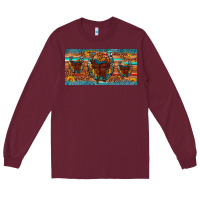 Burgundy saddle horseshoe  sunflower leopard license plate Long Sleeve Tee - Artiststas