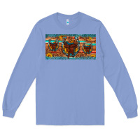 Colony Blue saddle horseshoe  sunflower leopard license plate Long Sleeve Tee - Artiststas
