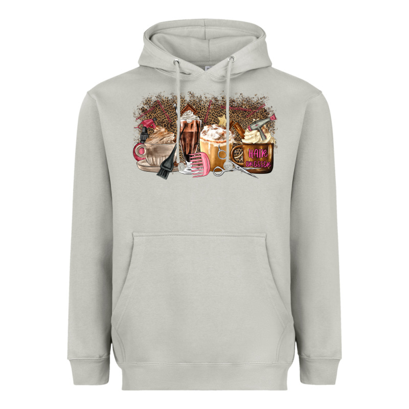 Hair Dresser Coffee Cups Heavyweight Hoodie by MaliasSmallBusiness | Teevron