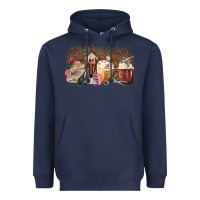Navy Hair Dresser Coffee Cups Heavyweight Hoodie - MaliasSmallBusiness