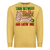 Antique Gold torn between lookin' like a snack and eatin' one bbs Premium Sweatshirt - BundleAndBundleShop