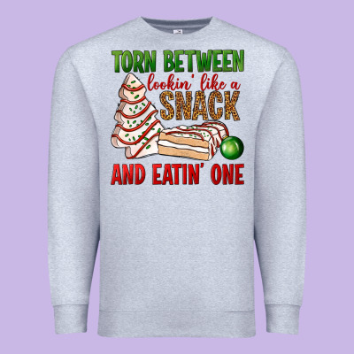 Torn Between Lookin' Like A Snack And Eatin' One Bbs Premium Sweatshirt Designed By Bundleandbundleshop