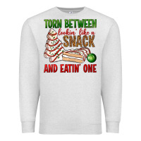 Oatmeal Heather torn between lookin' like a snack and eatin' one bbs Premium Sweatshirt - BundleAndBundleShop