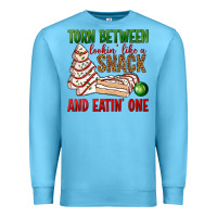 Ocean Blue torn between lookin' like a snack and eatin' one bbs Premium Sweatshirt - BundleAndBundleShop