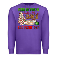 Purple torn between lookin' like a snack and eatin' one bbs Premium Sweatshirt - BundleAndBundleShop