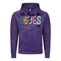 Cloud Purple Oh how he loves us Vintage Hoodie - Neo Western