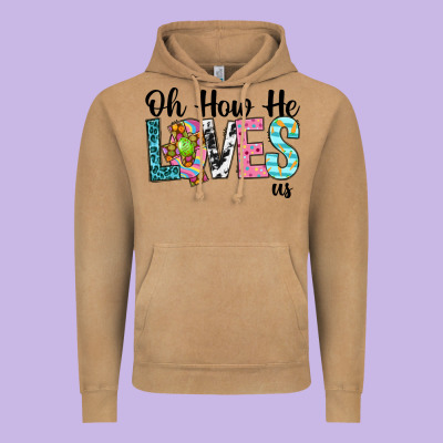 Oh How He Loves Us Vintage Hoodie Designed By Neo Western