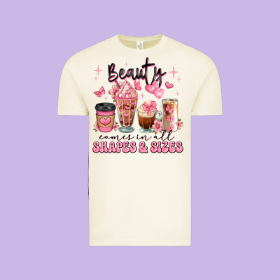Beauty Comes In All Shapes And Sizes Coffee Cups Vintage Tee Designed By Jahusdesignshop