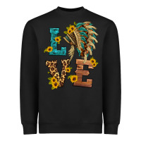 Black love indian headdress Heavyweight Sweatshirt - HRA Design Shop