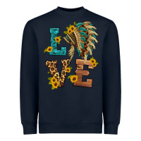 Navy love indian headdress Heavyweight Sweatshirt - HRA Design Shop