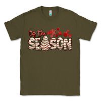 Army Green tis the season with christmas cake Classic Tee - AdoDesignShop