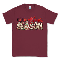 Burgundy tis the season with christmas cake Classic Tee - AdoDesignShop