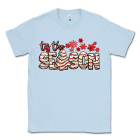 Dusty Blue tis the season with christmas cake Classic Tee - AdoDesignShop