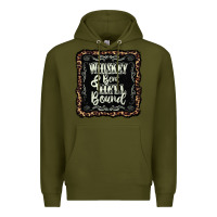 Army Green whiskey bent hell bound black Premium Hoodie - AdoDesignShop