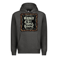 Charcoal Heather whiskey bent hell bound black Premium Hoodie - AdoDesignShop