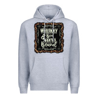 Heather Grey whiskey bent hell bound black Premium Hoodie - AdoDesignShop