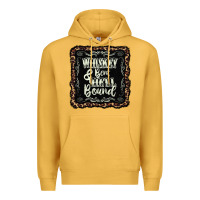 Mustard whiskey bent hell bound black Premium Hoodie - AdoDesignShop