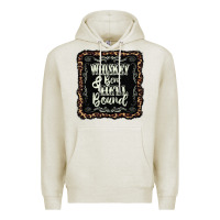 Oatmeal Heather whiskey bent hell bound black Premium Hoodie - AdoDesignShop