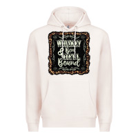 Pale Pink whiskey bent hell bound black Premium Hoodie - AdoDesignShop