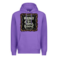 Purple whiskey bent hell bound black Premium Hoodie - AdoDesignShop