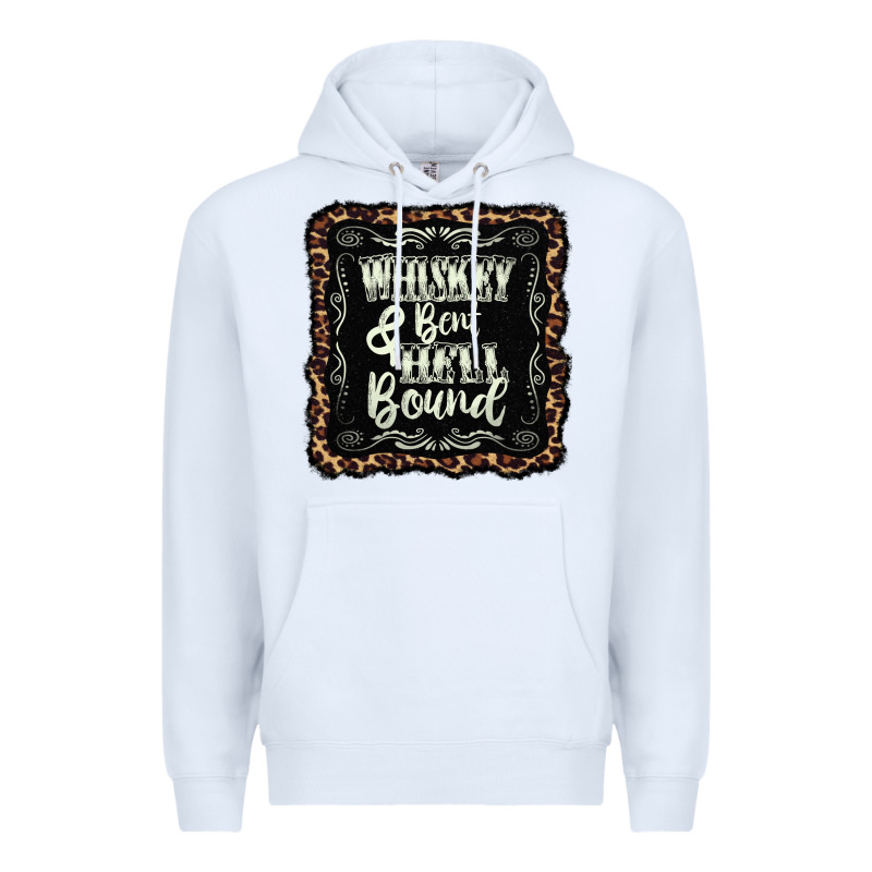 Whiskey Bent Hell Bound Black Premium Hoodie by AdoDesignShop | Teevron