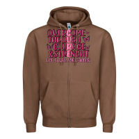Chestnut overcome through courage strength  malia Zipper Hoodie - MaliasSmallBusiness