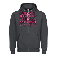Smoke overcome through courage strength  malia Zipper Hoodie - MaliasSmallBusiness