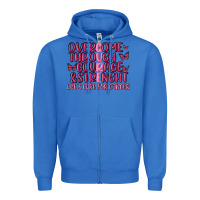 True Royal overcome through courage strength  malia Zipper Hoodie - MaliasSmallBusiness