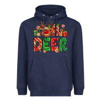 Navy Oh deer Reindeer Heavyweight Hoodie - NancyCooperArtShop