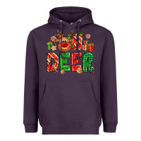Plum Oh deer Reindeer Heavyweight Hoodie - NancyCooperArtShop
