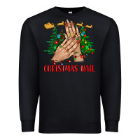 Black christmas nail bbs Premium Sweatshirt - BundleAndBundleShop