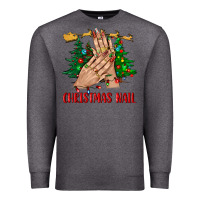 Charcoal Heather christmas nail bbs Premium Sweatshirt - BundleAndBundleShop