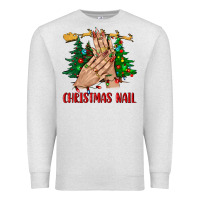 Oatmeal Heather christmas nail bbs Premium Sweatshirt - BundleAndBundleShop
