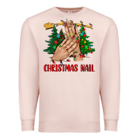 Pale Pink christmas nail bbs Premium Sweatshirt - BundleAndBundleShop
