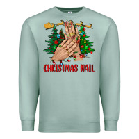 Seafoam christmas nail bbs Premium Sweatshirt - BundleAndBundleShop