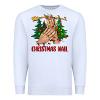 White christmas nail bbs Premium Sweatshirt - BundleAndBundleShop