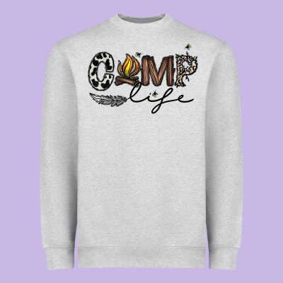 Camp Life Heavyweight Sweatshirt Designed By Cowhidedigitalart