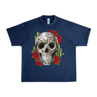 Navy skull cactus Urban Heavy Tee - JahusDesignShop