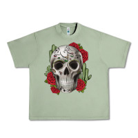 Oil Green skull cactus Urban Heavy Tee - JahusDesignShop
